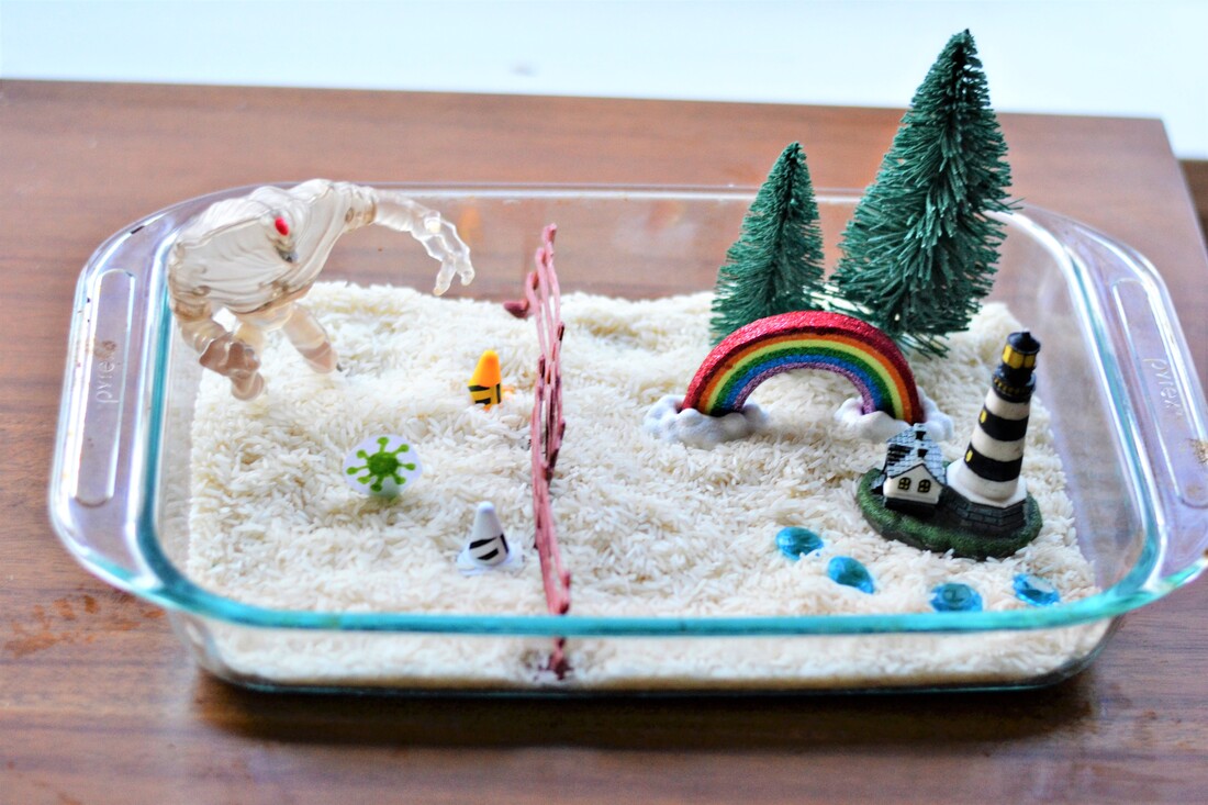 Play Therapy Sand Tray Basic Portable Starter Kit with Tray, Sand, and  Miniatures : Toys & Games 